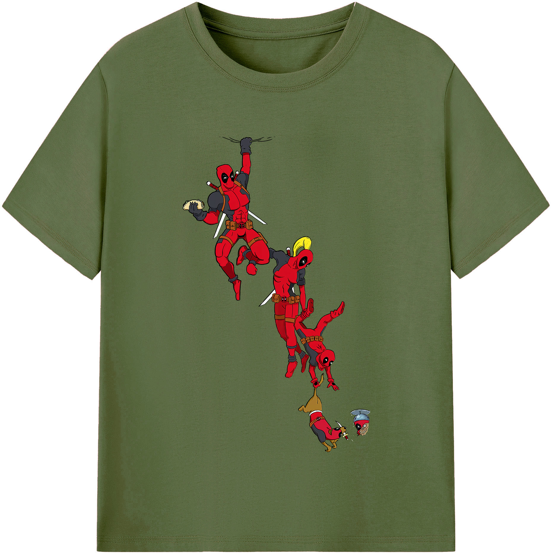 （画像用） Deadpool デッドプール 綿100％半袖Tシャツ（フロントプリント）